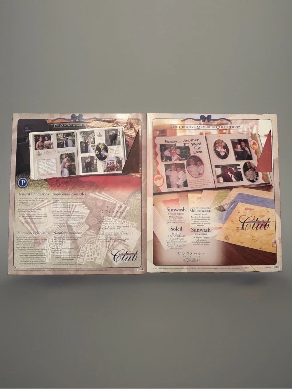 2 Creative Memories Collections. Natural Impressions and Sunwash